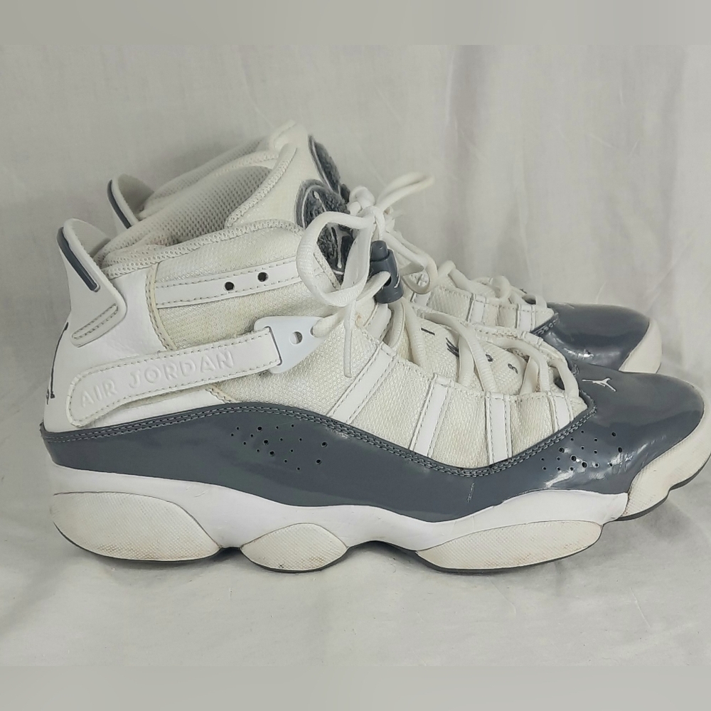 Nike Air Jordan 6 Rings Mens Shoes Size 10 White Cool Gray 322992 121 Sneakers